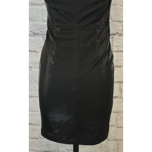 NEW Parker Black BodyCon Cocktail Party Mini Dress Sleeveless Asymmetrical SMALL - Picture 7 of 11